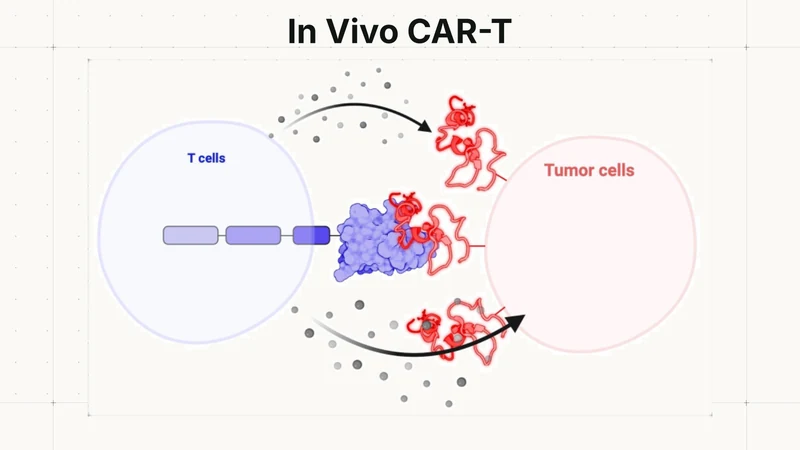 The in vivo CAR-T concept: a receptor equips a T cell to recognize a target on another cell